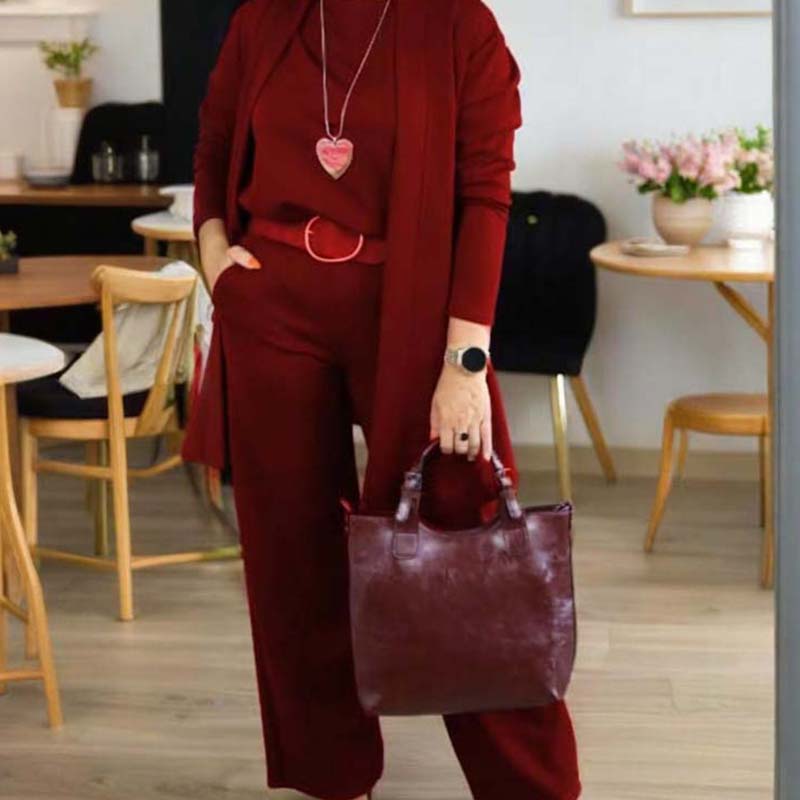 Elena – Women's Elegant 3-Piece Set (Jacket, Top & Trousers)