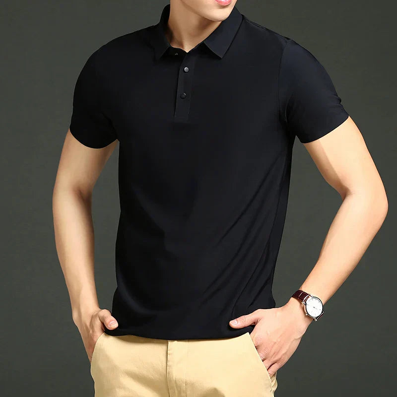 Men's Ice Silk Polo Shirt - Fresh Comfort
