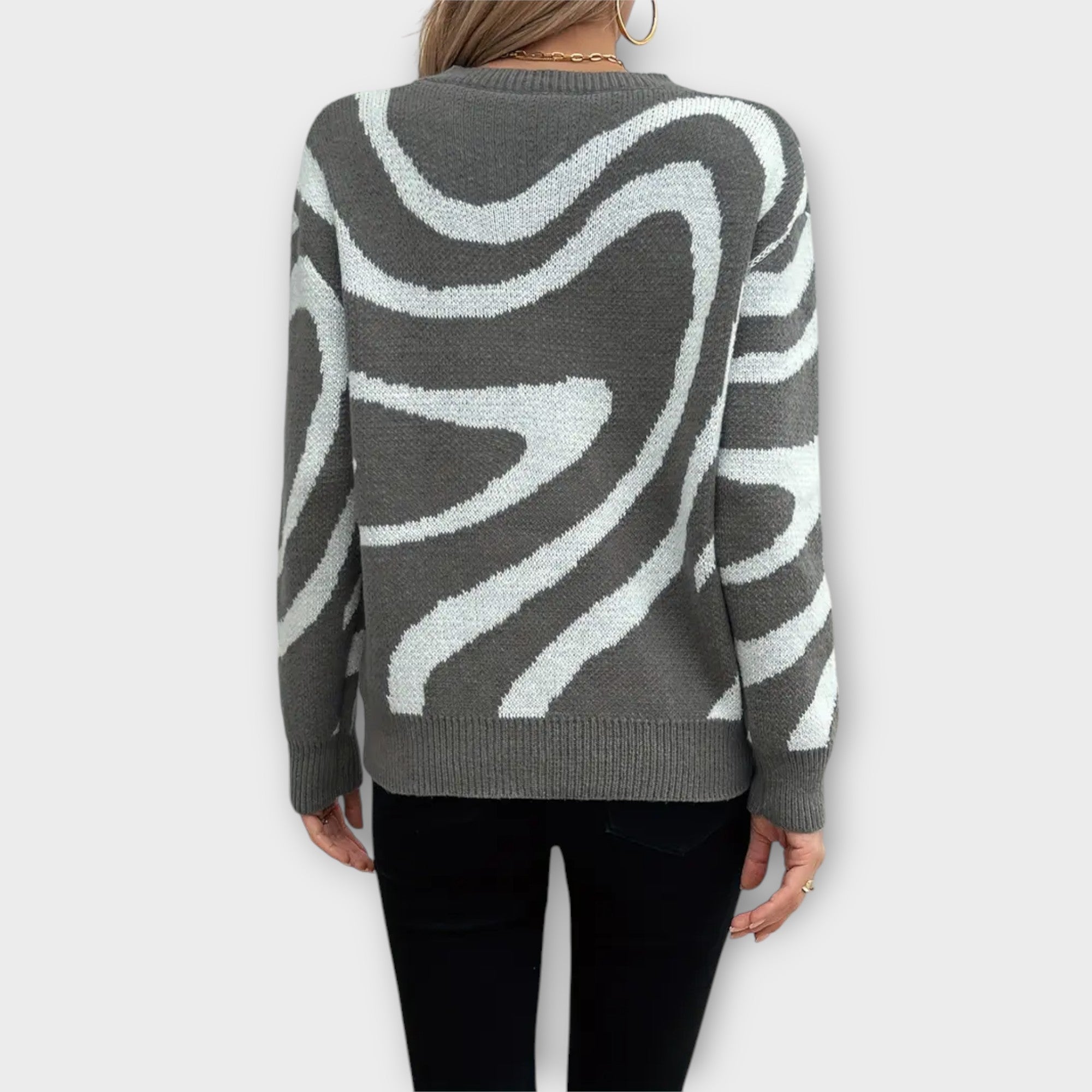 Camille Women's Chic Abstract Jumper