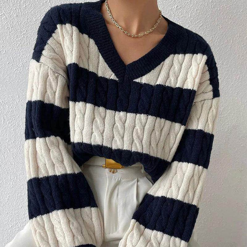 Grace Women's Striped Knitted Jumper
