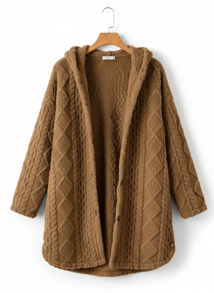 Women's Hooded Fleece Cardigan – Louise