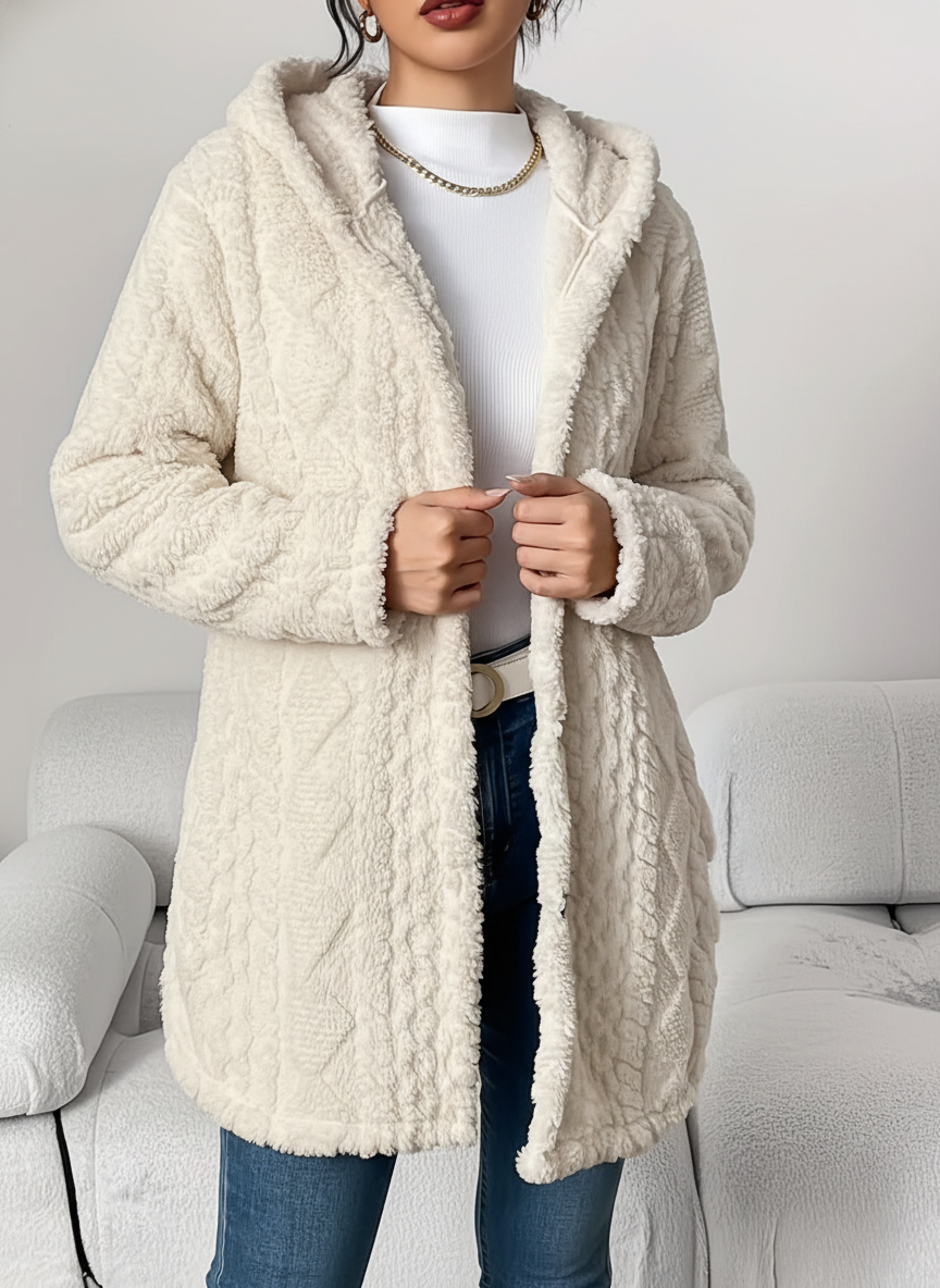 Women's Hooded Fleece Cardigan – Louise