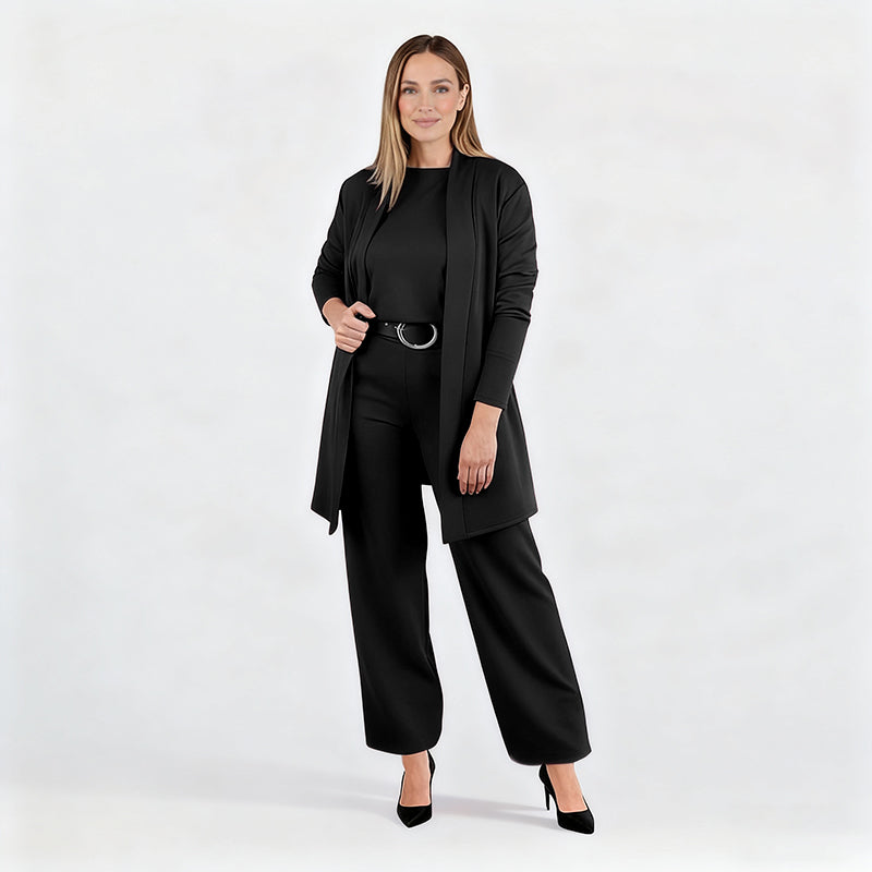 Elena – Women's Elegant 3-Piece Set (Jacket, Top & Trousers)