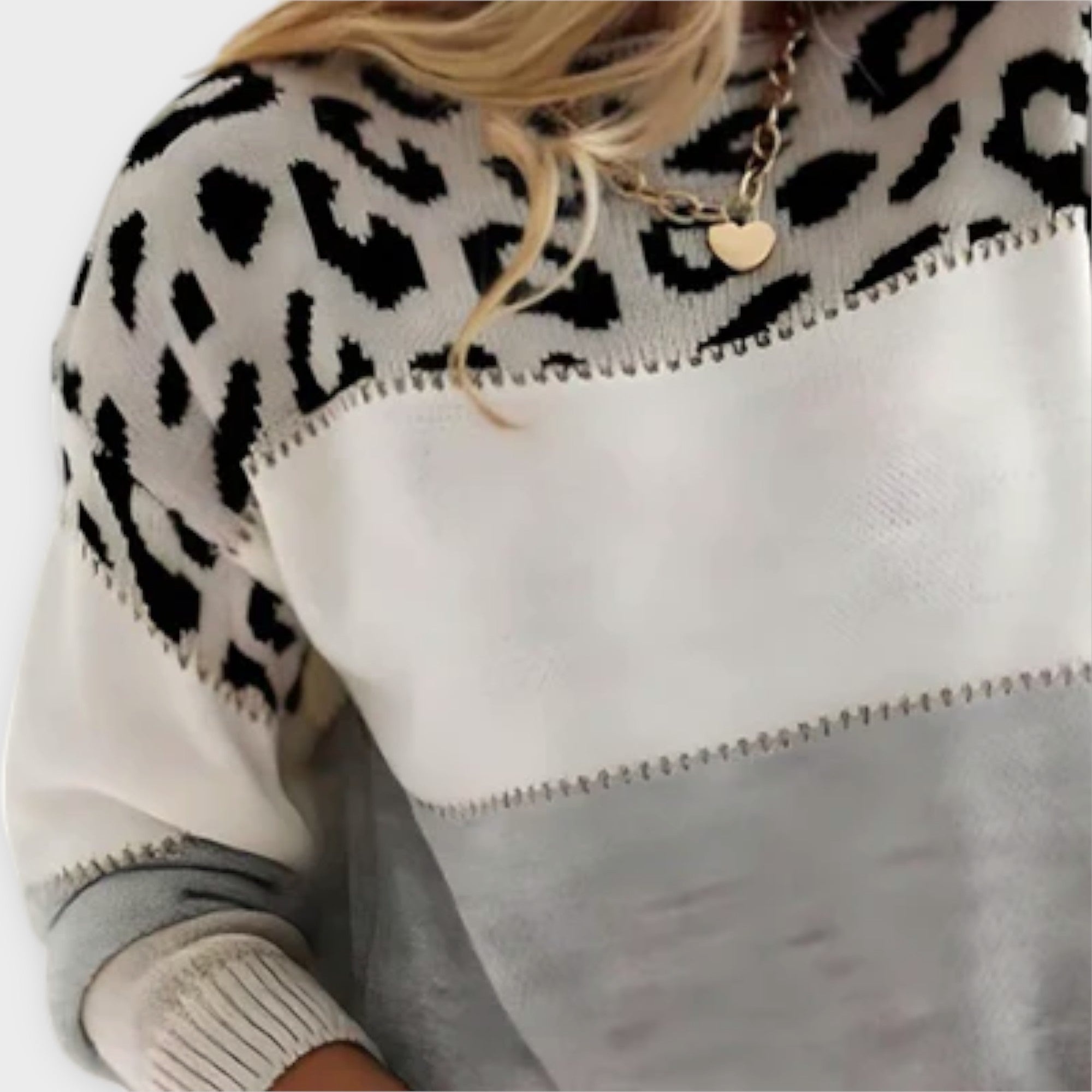 Selena Women's Leopard Knitted Jumper