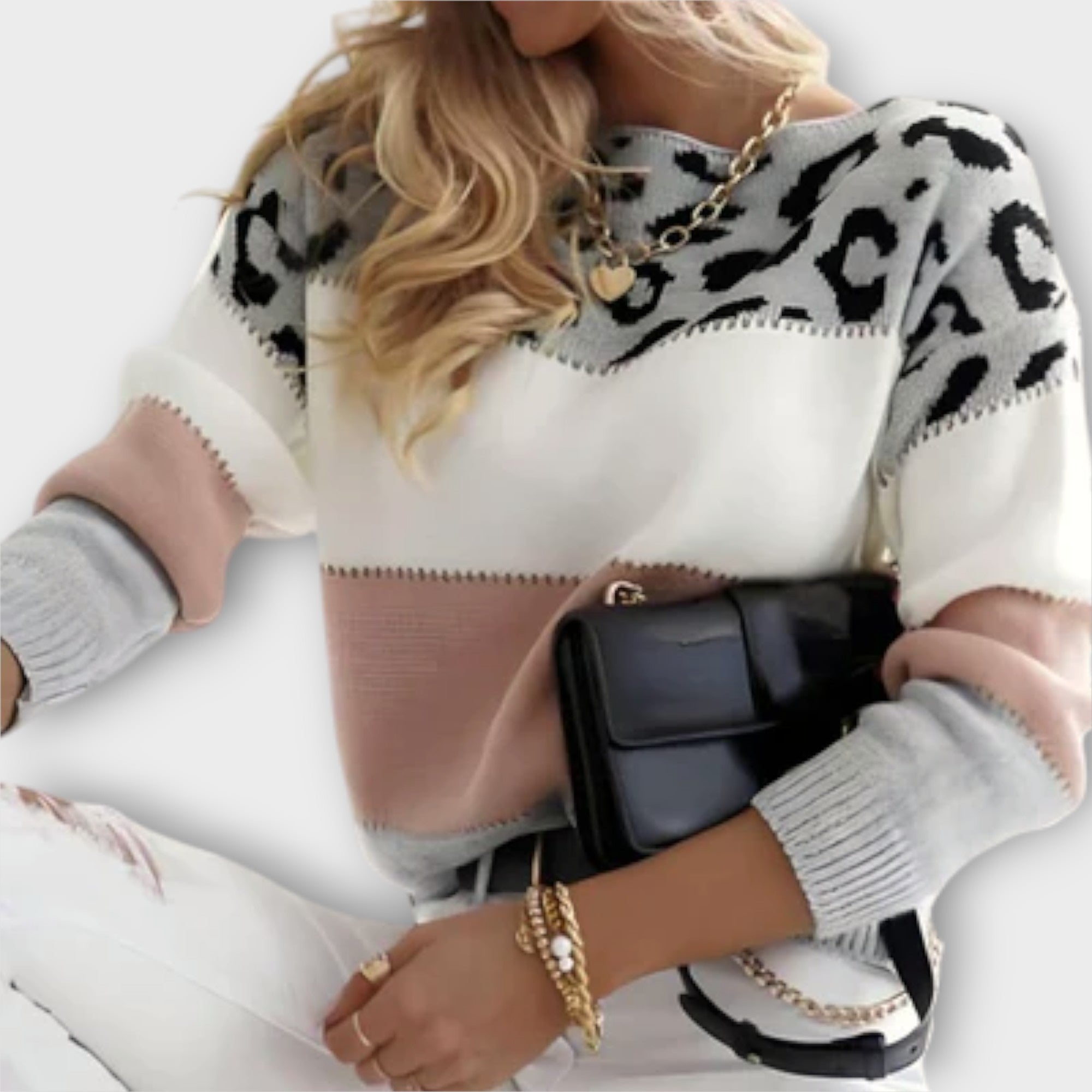 Selena Women's Leopard Knitted Jumper