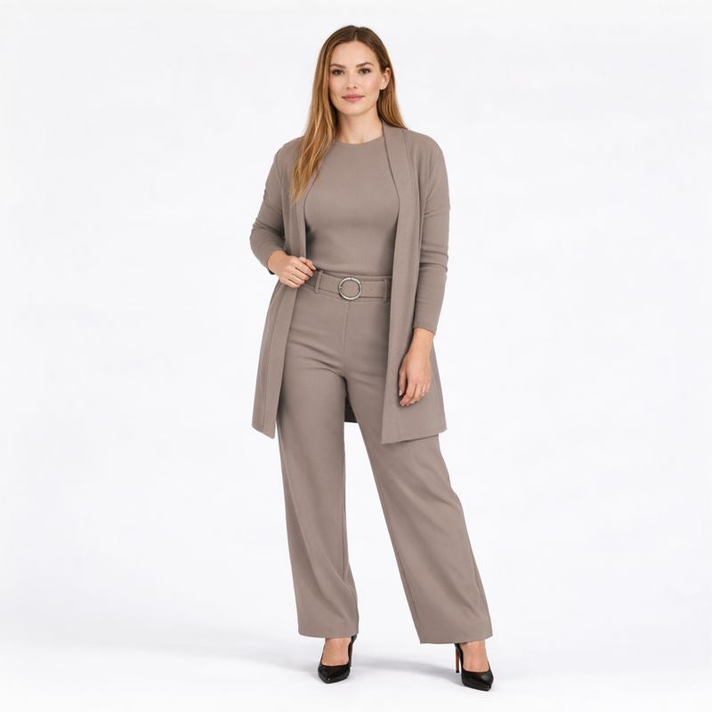 Elena – Women's Elegant 3-Piece Set (Jacket, Top & Trousers)