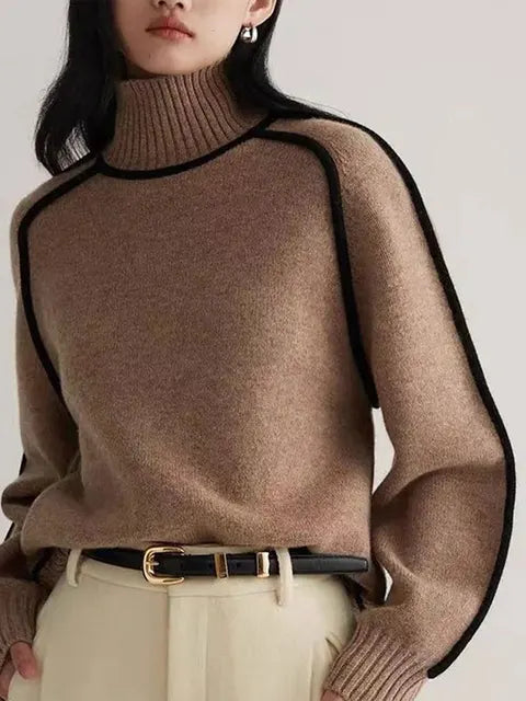 Eva Women's Chic High Neck Jumper
