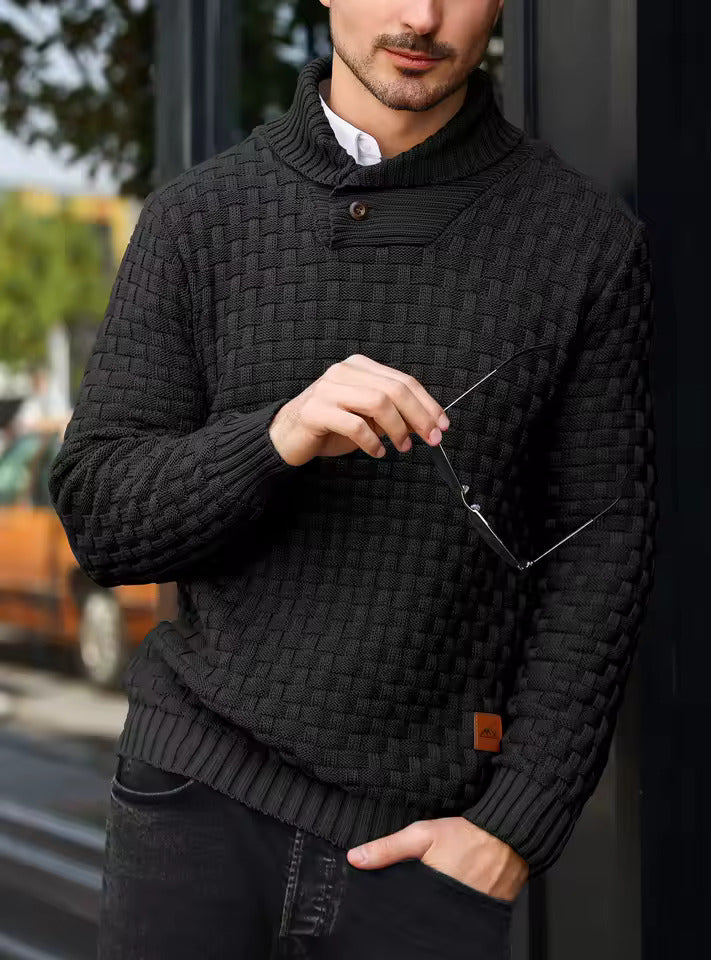 Auguste Men's Shawl Collar Knitted Jumper