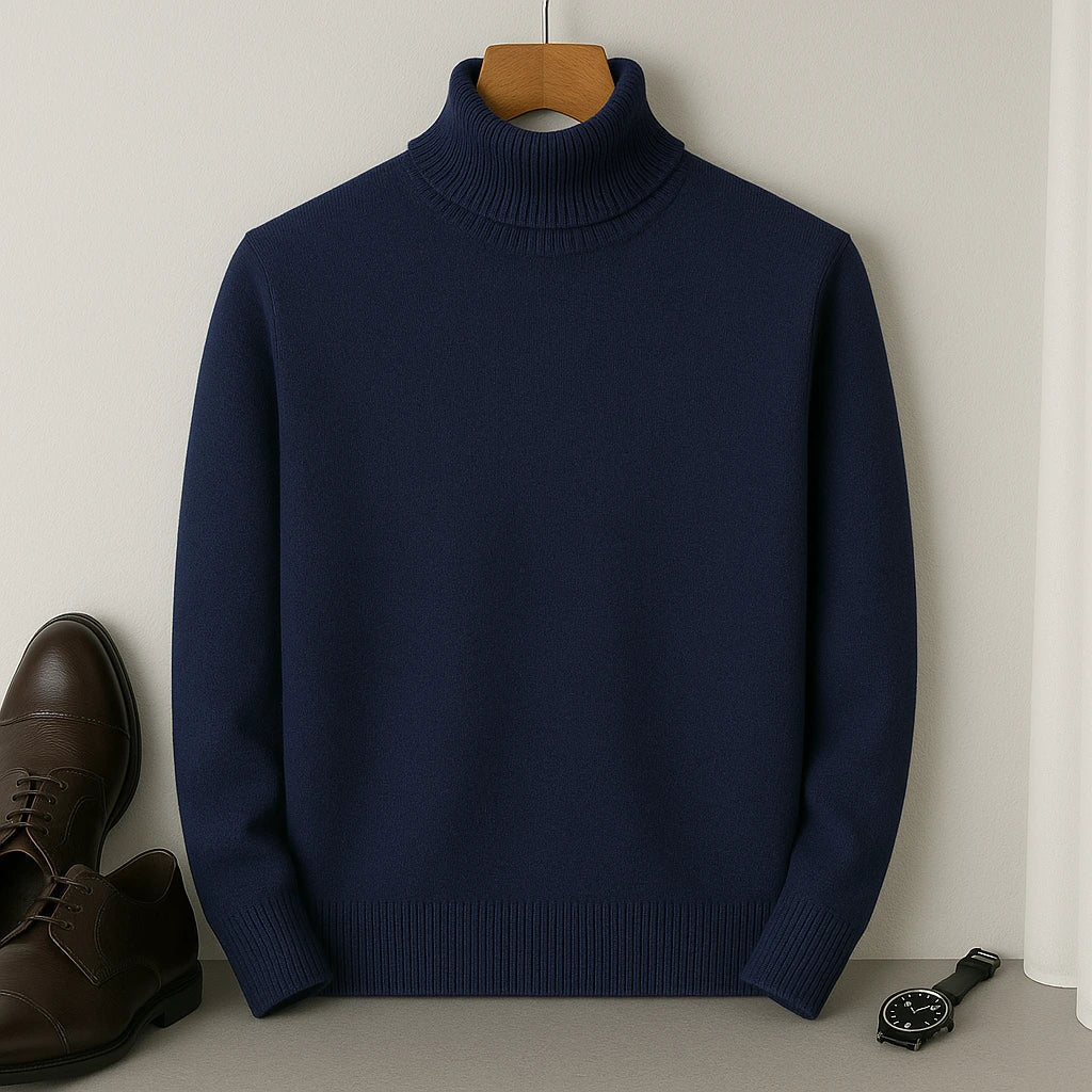 Laurent Men's Cashmere Roll Neck Jumper