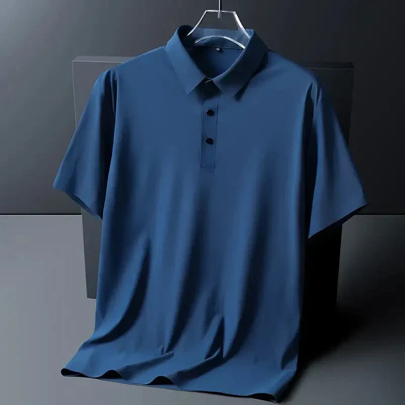 Men's Ice Silk Polo Shirt - Fresh Comfort