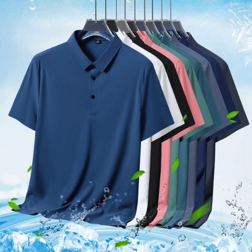 Men's Ice Silk Polo Shirt - Fresh Comfort