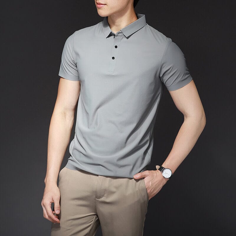 Men's Ice Silk Polo Shirt - Fresh Comfort