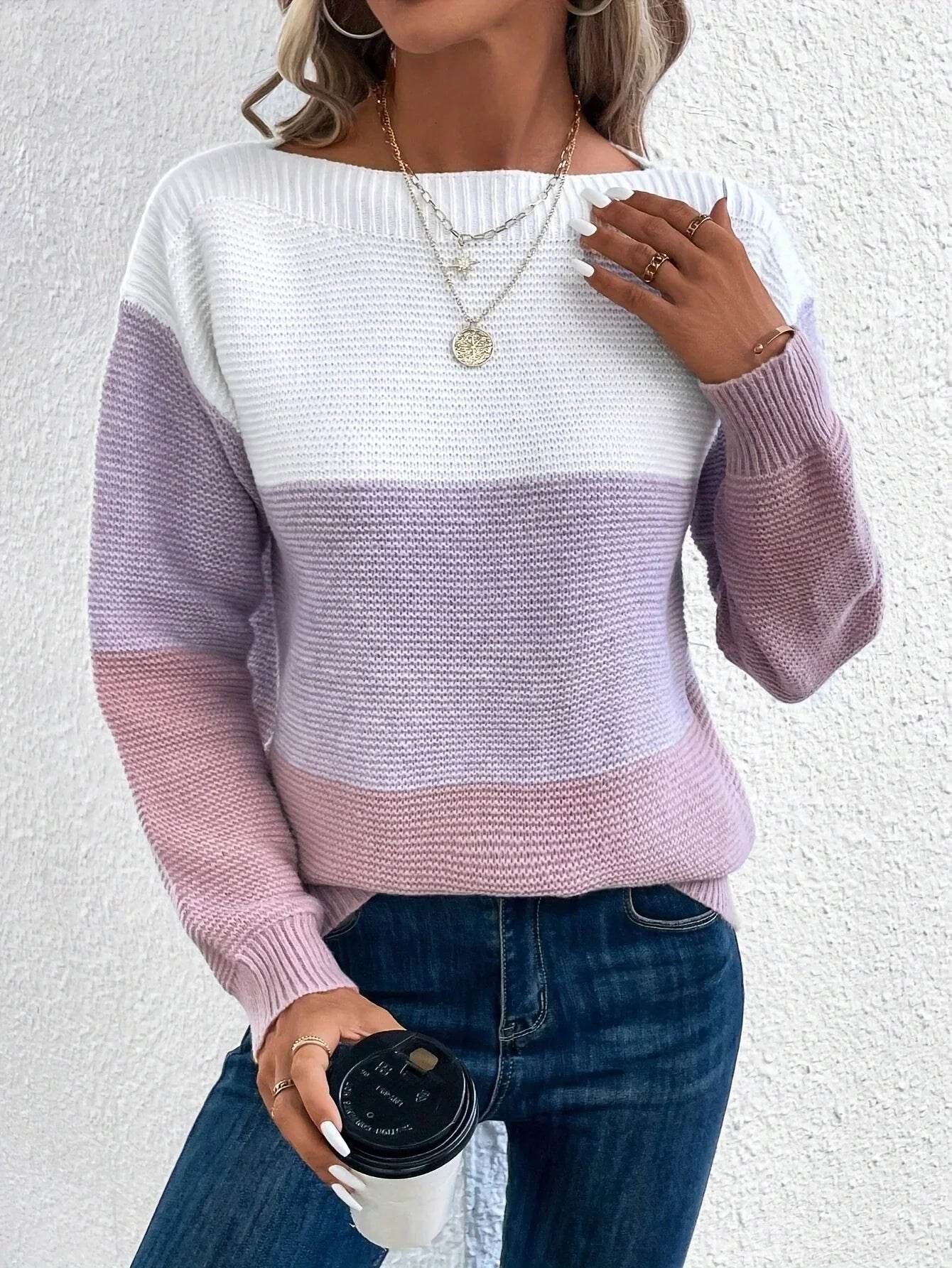 Elena Women's Crew Neck Knitted Jumper