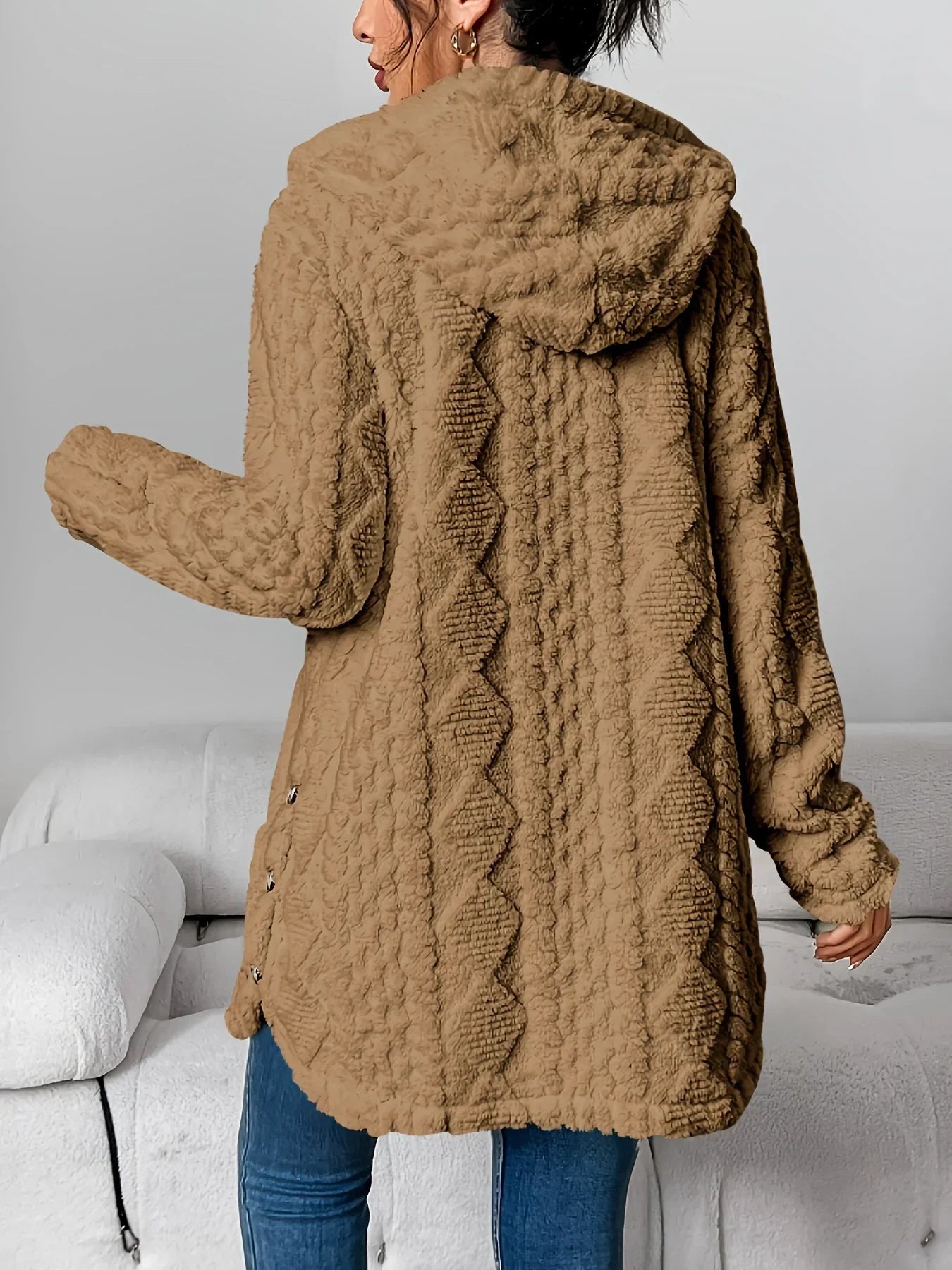 Women's Hooded Fleece Cardigan – Louise