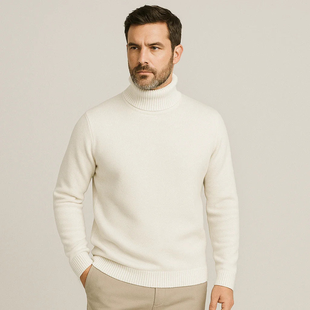 Laurent Men's Cashmere Roll Neck Jumper