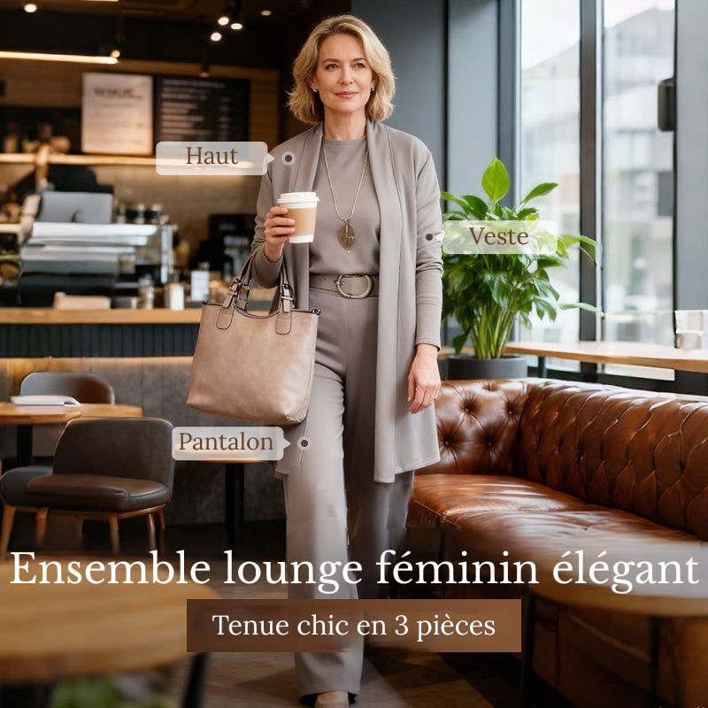 Elena – Women's Elegant 3-Piece Set (Jacket, Top & Trousers)