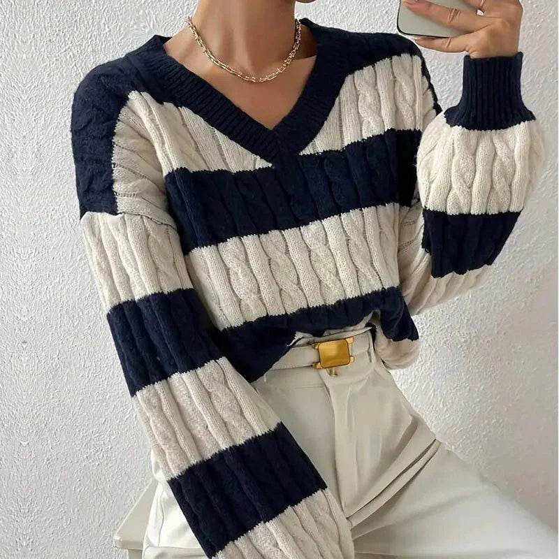 Grace Women's Striped Knitted Jumper