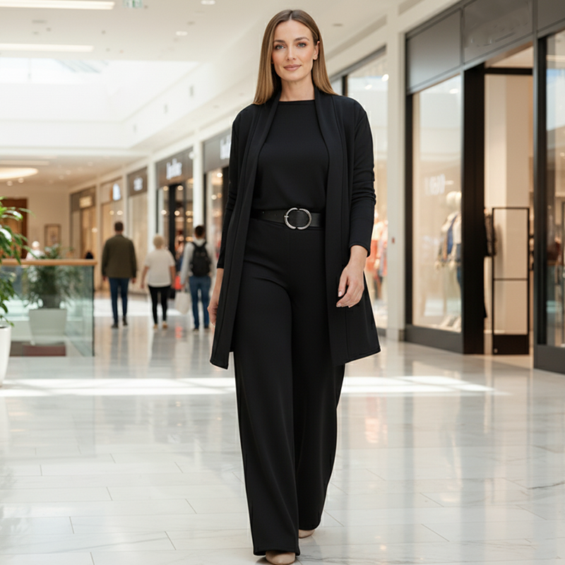 Elena – Elegant 3-Piece Set with Refined Cut (Jacket, Top & Trousers)