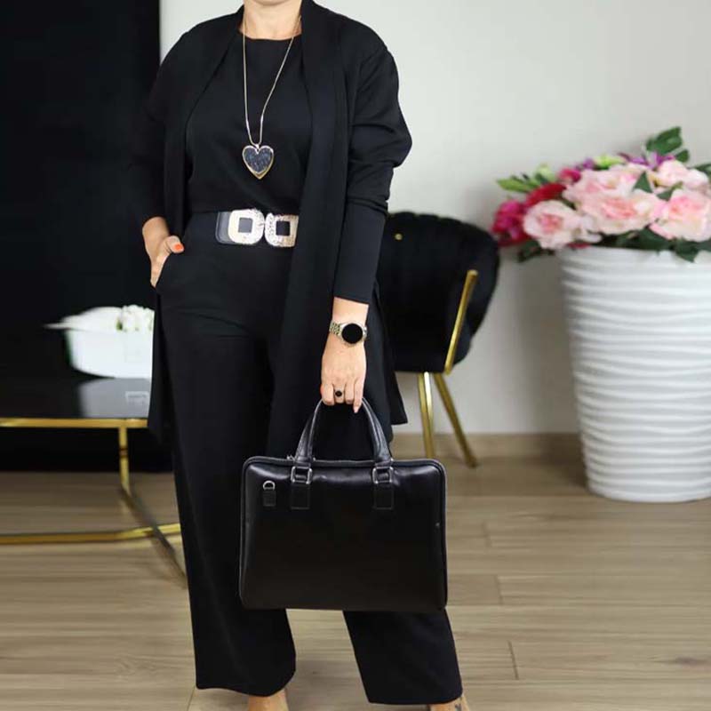 Elena – Women's Elegant 3-Piece Set (Jacket, Top & Trousers)