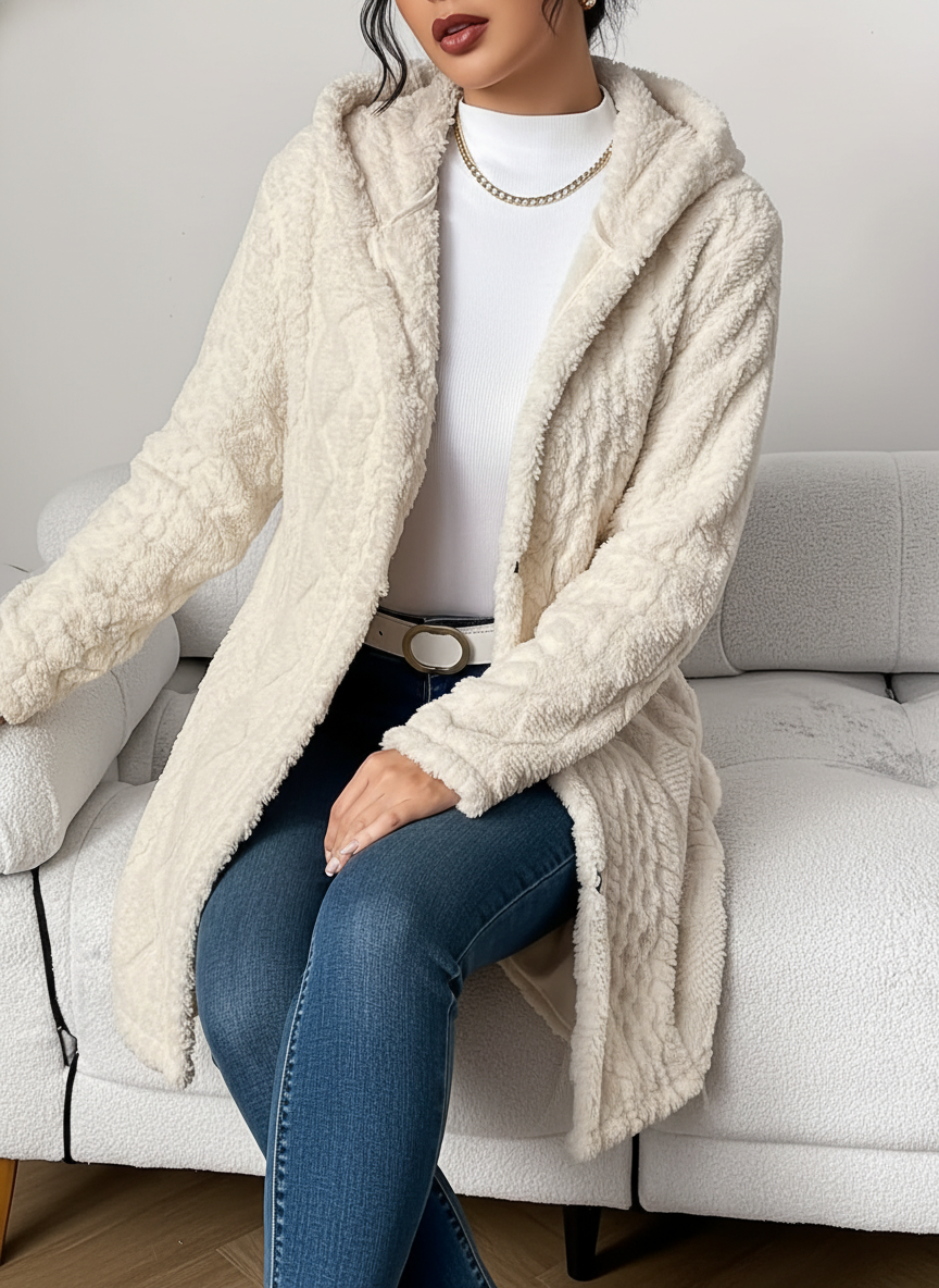 Women's Hooded Fleece Cardigan – Louise