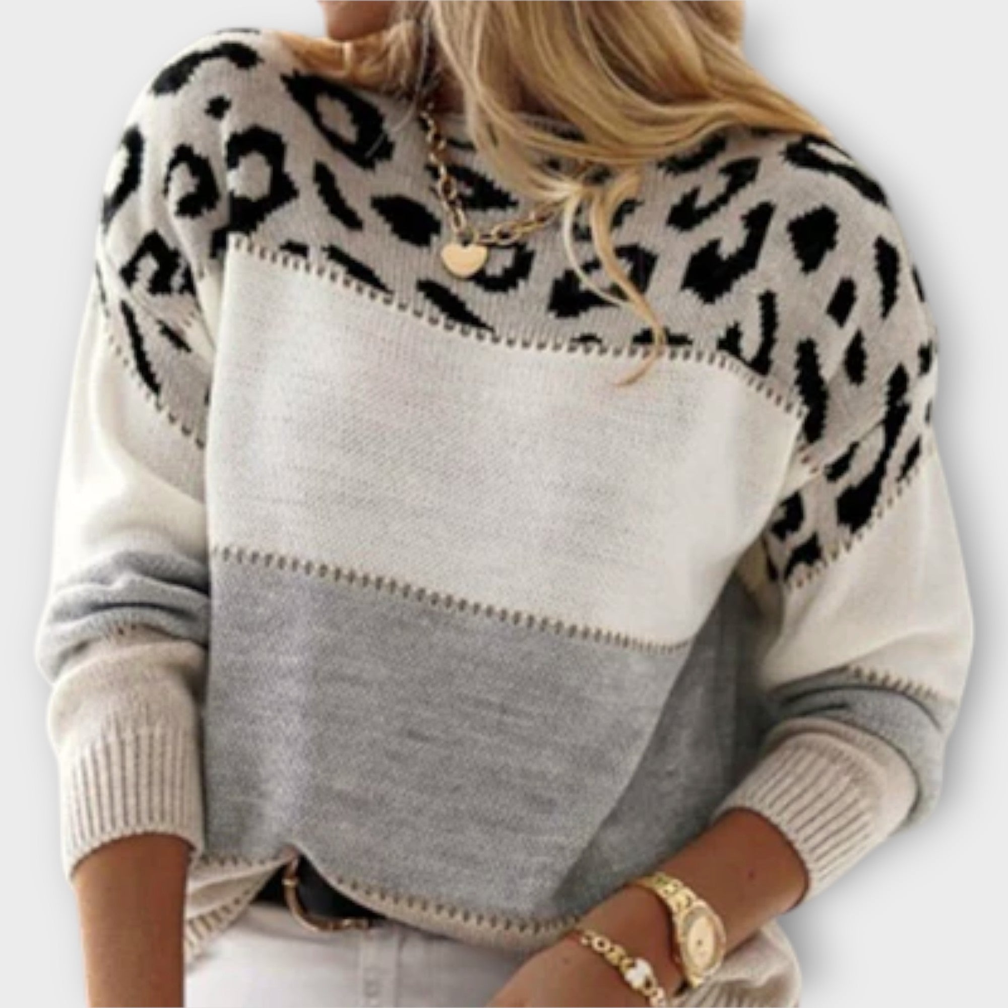 Selena Women's Leopard Knitted Jumper