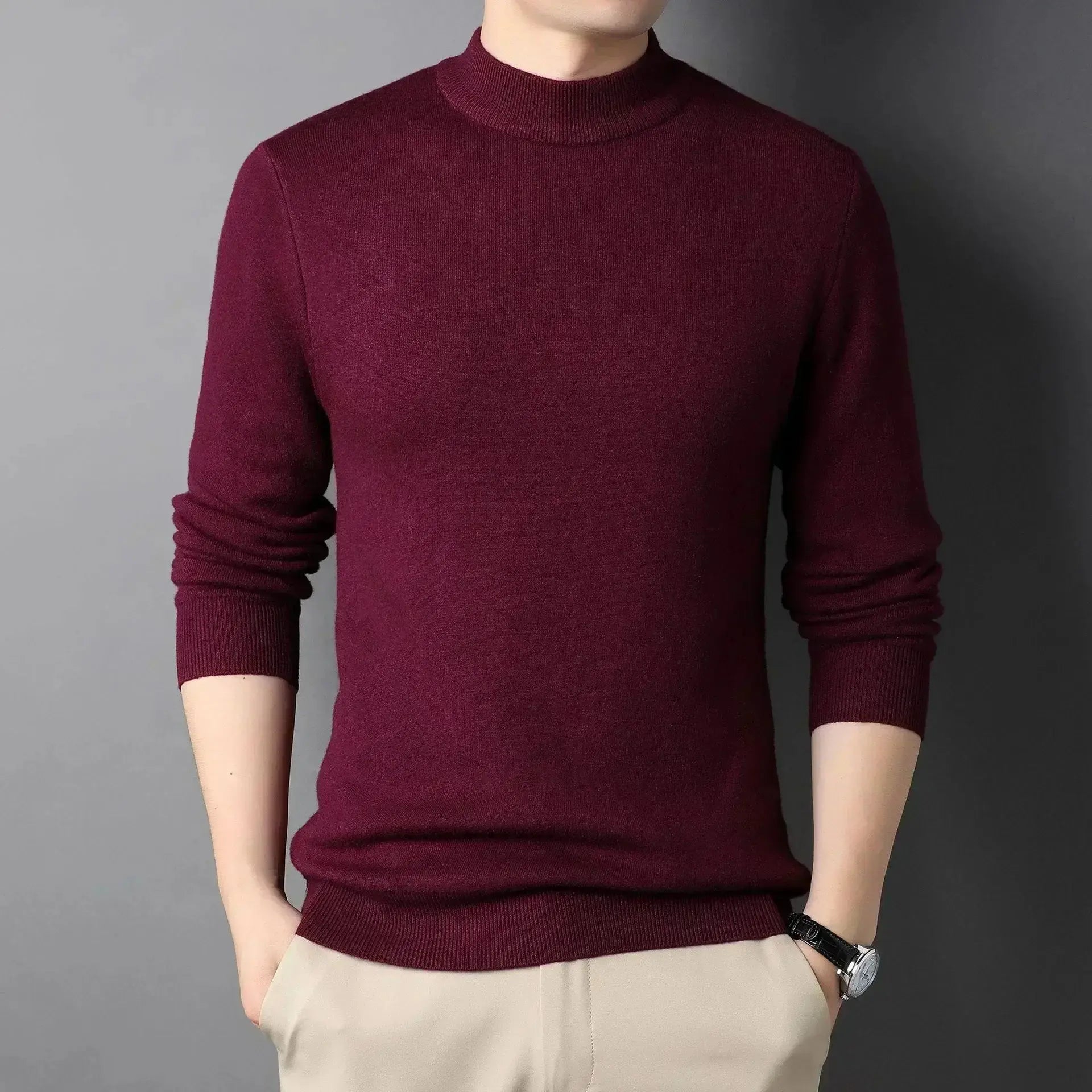 Damien Men's High Neck Cashmere Jumper