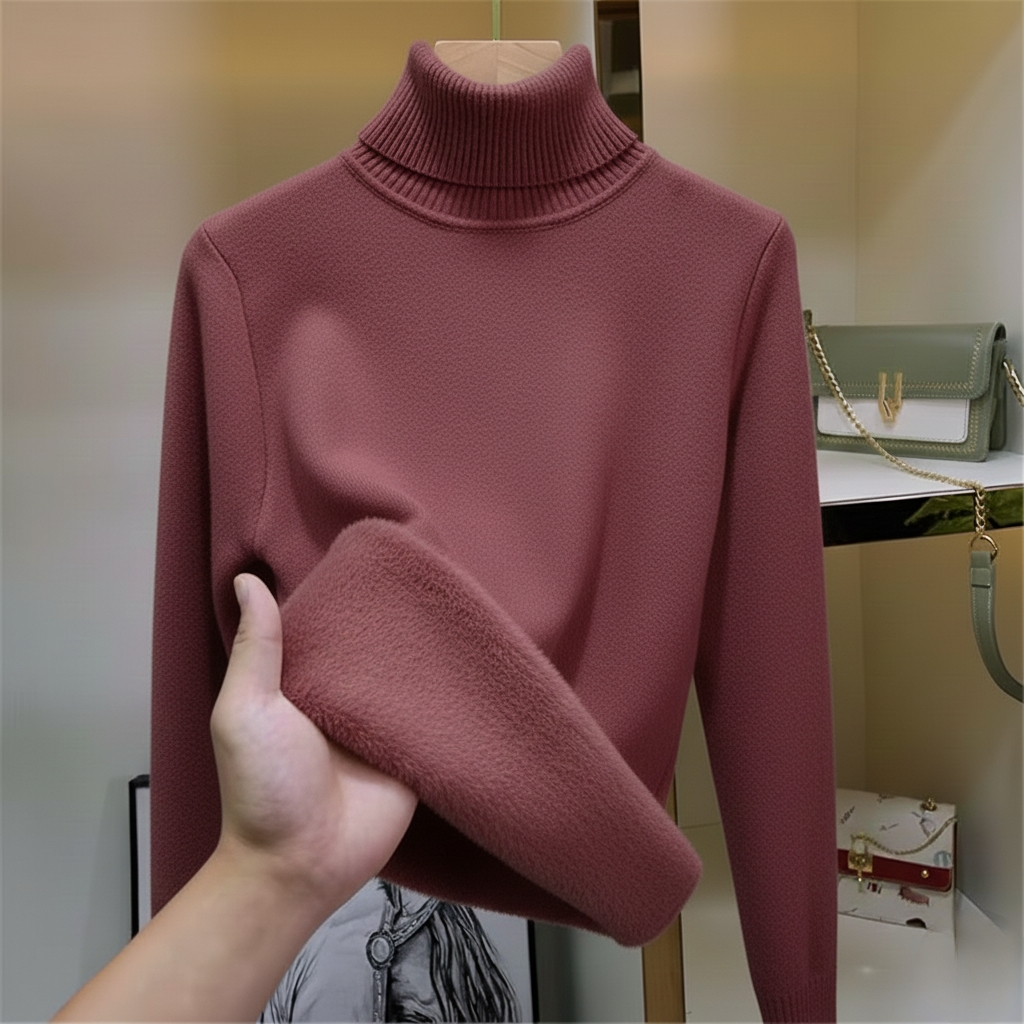 Karen Women's Fleece Roll Neck Jumper