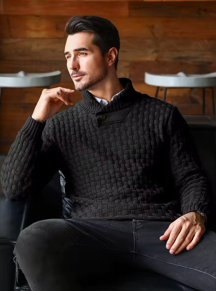 Pull en Maille à Col Châle Homme - Auguste