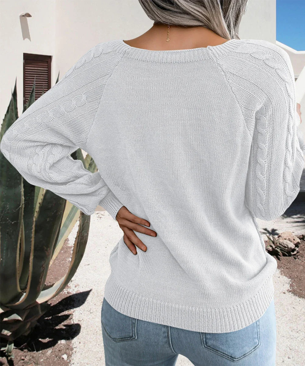 Élise Elegant Buttoned Jumper