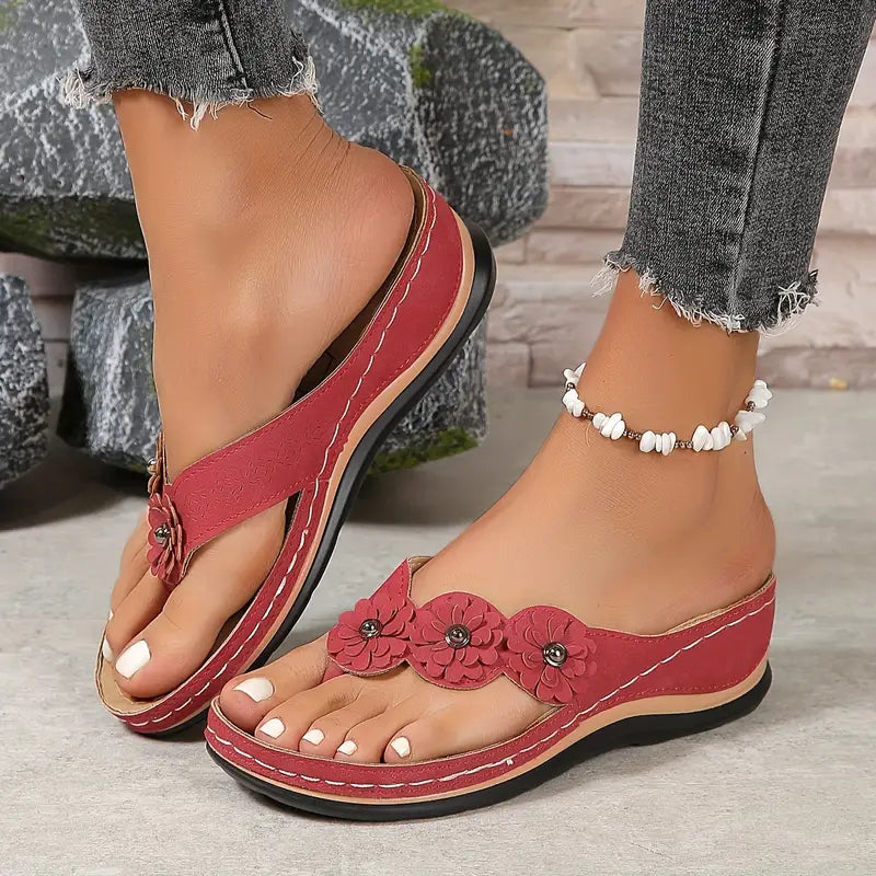 Women's Comfort Slippers - Flowers