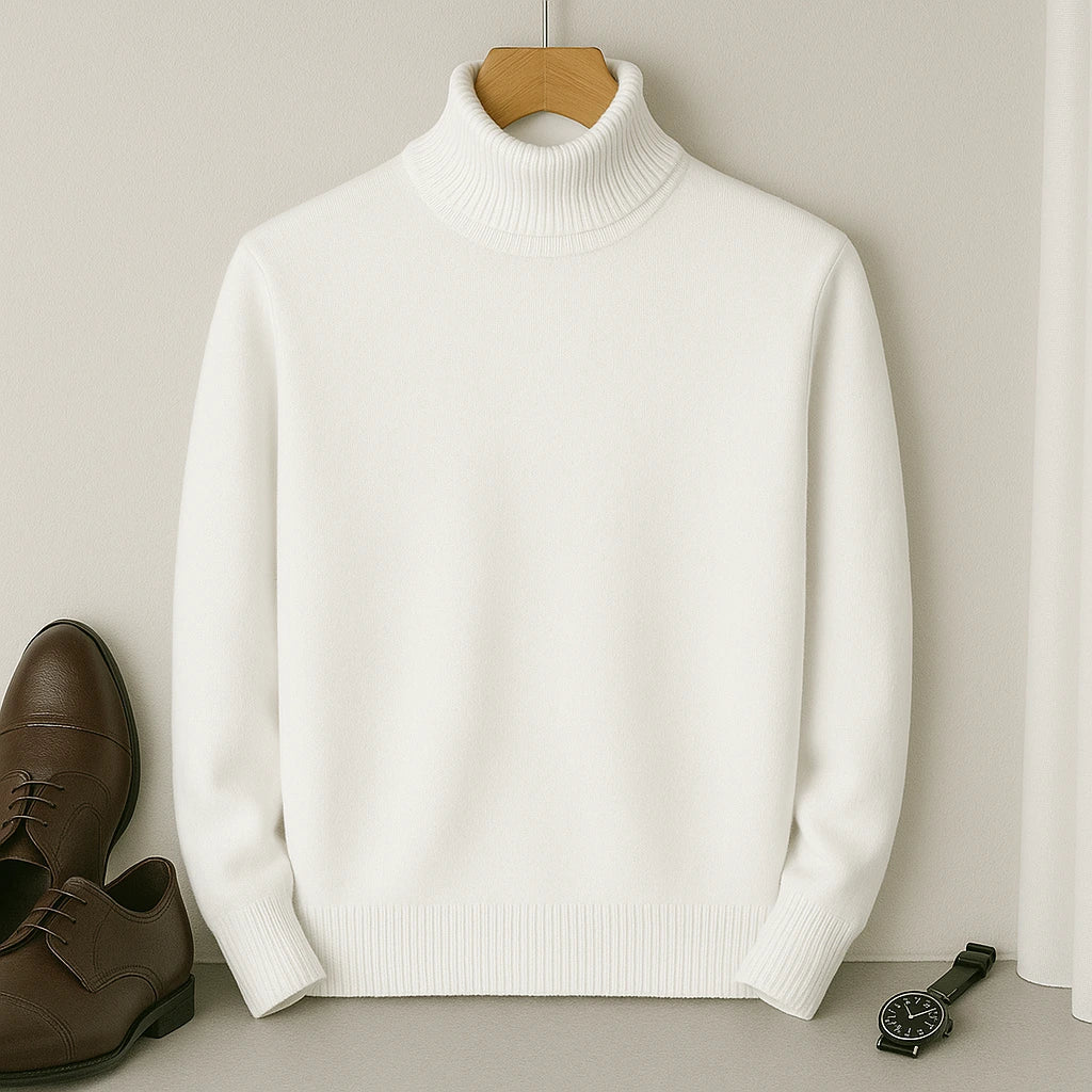 Laurent Men's Cashmere Roll Neck Jumper