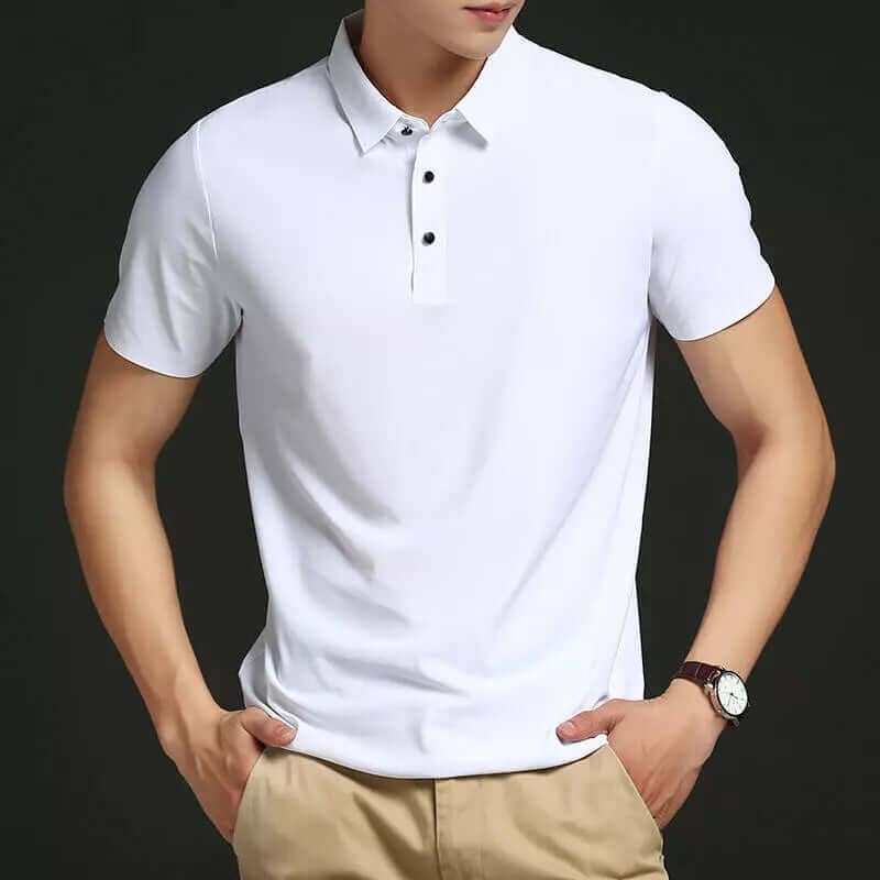 Men's Ice Silk Polo Shirt - Fresh Comfort
