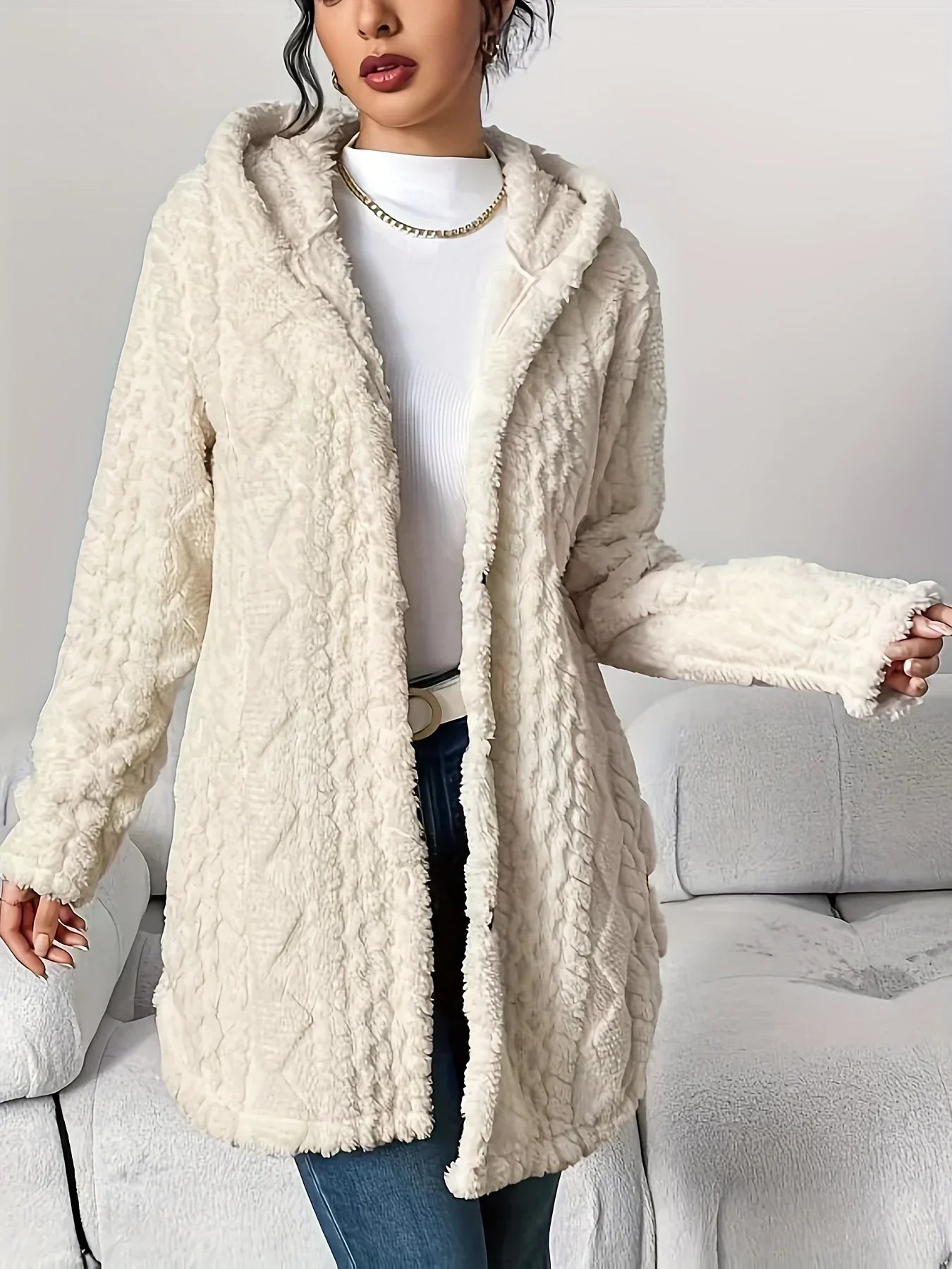 Women's Hooded Fleece Cardigan – Louise