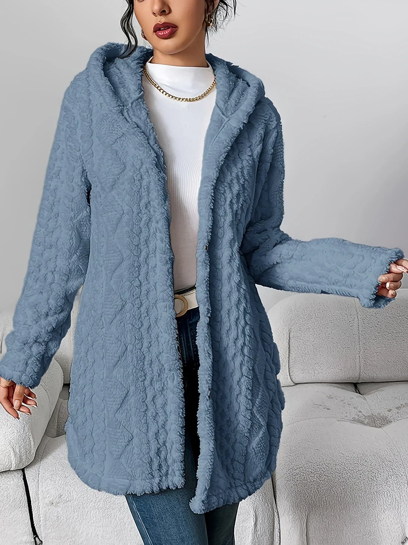 Women's Hooded Fleece Cardigan – Louise