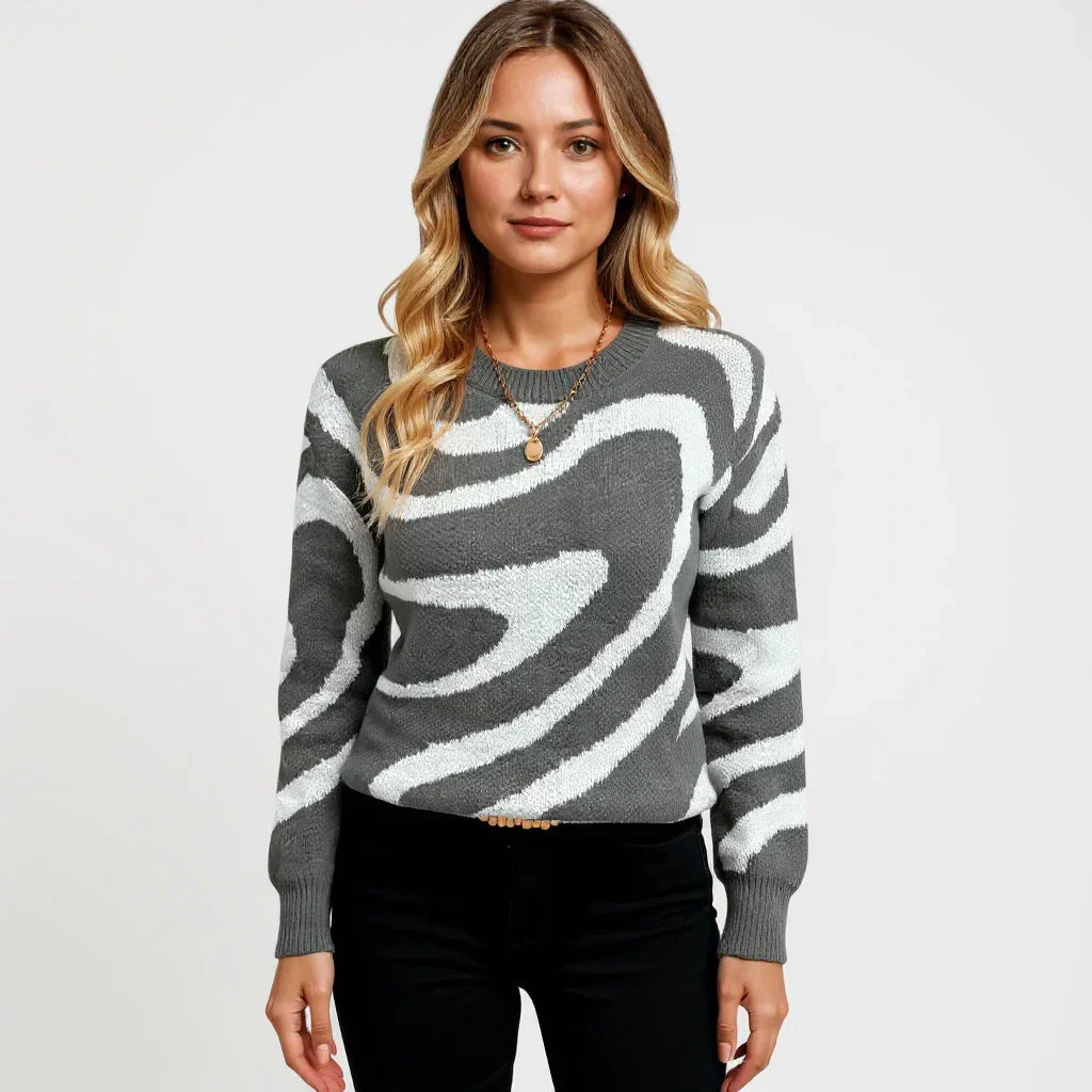 Camille Women's Chic Abstract Jumper